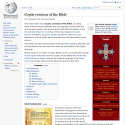 Coptic versions of the Bible