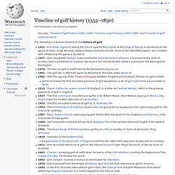 Timeline of golf history (1353–1850)