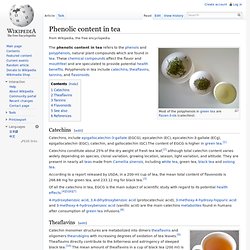 Phenolic content in tea