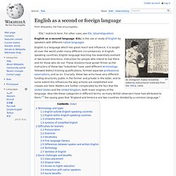 English as a second or foreign language