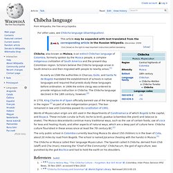 Chibcha langue