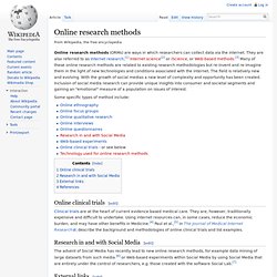 Online research methods