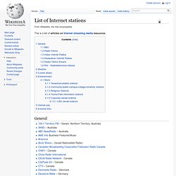 List of Internet stations