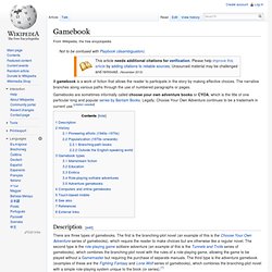 Gamebook - Wikipedia, la enciclopedia libre