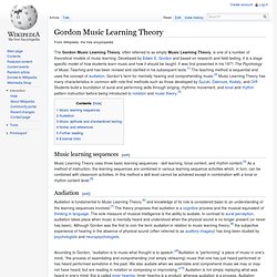 Gordon Music Learning Theory