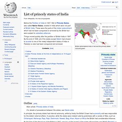 List of Indian princely states