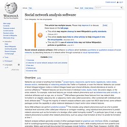 Social network analysis software