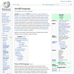 Awadhi language