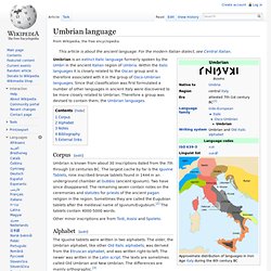 Umbrian language