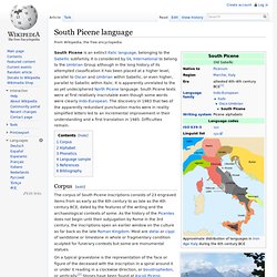 South Picene language