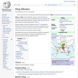 Gheg Albanian