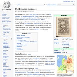 Old Prussian language