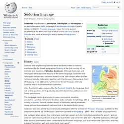 Sudovian language