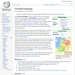 Curonian language