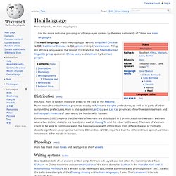 Hani language