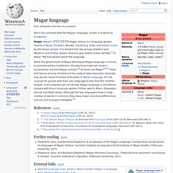 Magar language