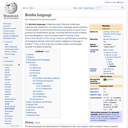 Bemba language