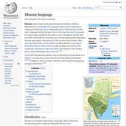Munsee language