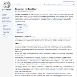 Canadian contract law
