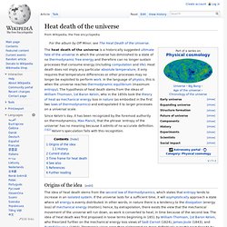 Heat death of the universe