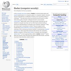 Hacker (computer security)