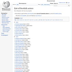 List of Scottish actors