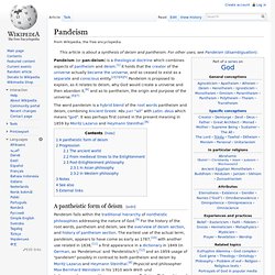 Pandeism on Wikipedia