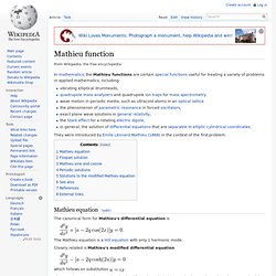 Mathieu function