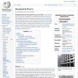 Standard & Poor's - wikipedia