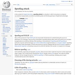 Spoofing attack