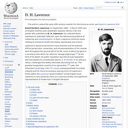 D. H. Lawrence - Wikipedia, the free encyclopedia