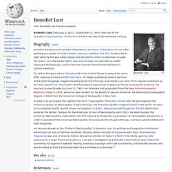 Benedict Lust (1872 - 1945)