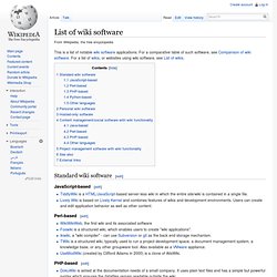 List of wiki software