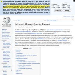 Advanced Message Queuing Protocol - Wikipedia, the free encyclop