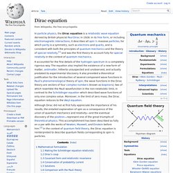 Dirac equation