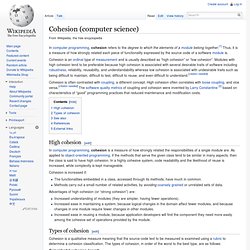 Cohesion (computer science)