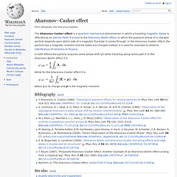 Aharonov–Casher effect