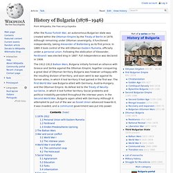 History of Bulgaria (1878–1946)