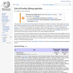 List of Cowboy Bebop episodes