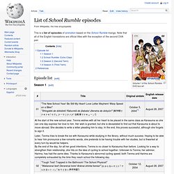 List of School Rumble episodes