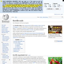 Scoville scale - Wikipedia, the free encyclopedia - Nightly