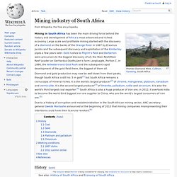 Mining industry of South Africa