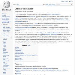 Chronic (medicine)