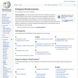 Category:Social systems