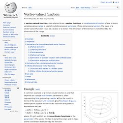 Vector-valued function