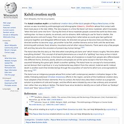 Kaluli creation myth