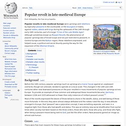 Popular revolt in late-medieval Europe