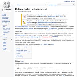 Distance-vector routing protocol