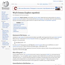 Weyl's lemma (Laplace equation)
