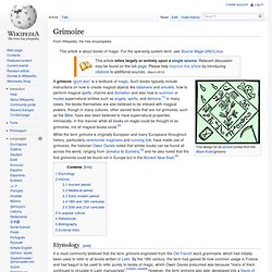 Grimoire - Wikipedia, the free encyclopedia - StumbleUpon